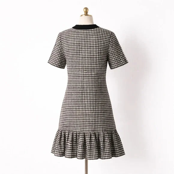 Jessica Howard Black and White Checkered Mini Dress - Picture 2 of 13